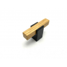 Quadratischer Design-Holzgriff aus Eiche mit schwarzen Endkappen. Kann mit dem Griff kombiniert werden.
