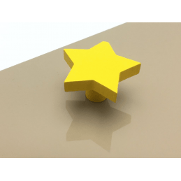Holzknopf STAR / Gelb