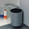 Klassischer Mülleimer für den Schrank mit einem Volumen von 13 Litern. Der Mülleimerdeckel öffnet sich automatisch, wenn die Tür geöffnet wird.