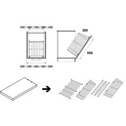 Klappbarer Wäschekorb ELEMENTS / Chrom glänzend