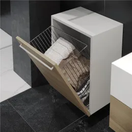 Klappbarer Wäschekorb ELEMENTS / Chrom glänzend