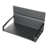 Ein modernes und designorientiertes Aufhängesystem für die Küche, das sowohl funktionell als auch einfach zu montieren ist. Das gesamte System besteht aus einem Aluminiumprofil, Wandklammern und individuellen Beschlägen.
Das Regal hat eine Höhe von 155 mm und eine Tiefe von 157 mm. Er wird einfach von unten in das OXXO-Profil eingerastet. Das Regal lässt sich auch nach dem Stapeln an der Wand frei verschieben.
In die Seiten des Regals können auch Haken eingehängt werden, die käuflich erworben werden können.
Die moderne anthrazitfarbene Oberfläche mit außergewöhnlichem Design macht nicht nur in der Küche Eindruck.
Es ist auch möglich, fertige Sets des Küchenhängesystems zu erwerben.

