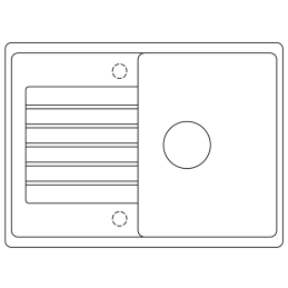Küchenspüle aus Keramik Blanco ZIA 45 S Compact / Weiß Soft