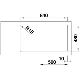 Keramikspüle Blanco ZIA 5 S / Kaffee