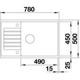 Keramikspüle Blanco ZIA XL 6 S Compact / Weiß soft