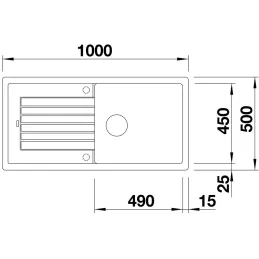Keramikspüle Blanco ZIA XL 6 S / Weiß
