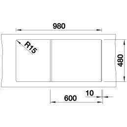Keramikspüle Blanco ZIA XL 6 S / Weiß