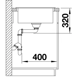 Keramikspüle Blanco ZIA XL 6 S / Vulkan-Grau