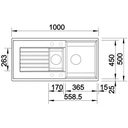Keramikspüle Blanco ZIA 6 S / Anthrazit