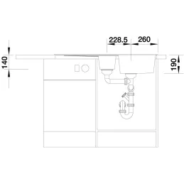Keramikspüle Blanco ZIA 6 S / Weiß Soft