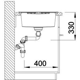 Keramikspüle Blanco ZIA 8 S / Anthrazit