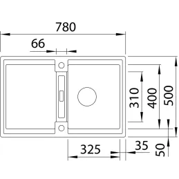 Keramikspüle Blanco ADIRA 45 S mit Exzenter / Weiß