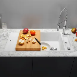 Blanco AXIA III XL 6 S Keramikspüle mit Exzenter / Vulkan Grau