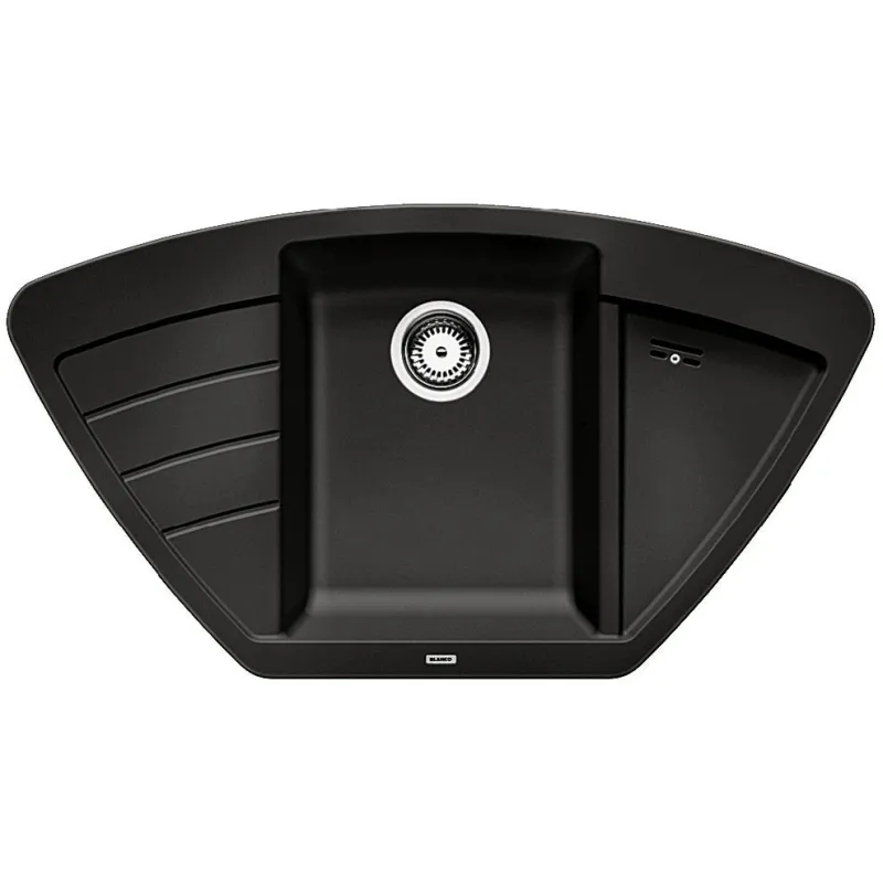 Blanco ZIA 9 E Eckspüle aus Keramik / Schwarz