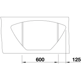Blanco ZIA 9 E Eckspüle aus Keramik / Softweiß