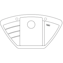 Blanco ZIA 9 E Eckspüle aus Keramik / Softweiß