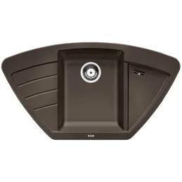 Blanco ZIA 9 E Eckspüle aus Keramik / Kaffee