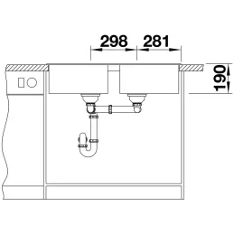 Keramikspüle Blanco ZIA 9 / Kaffee
