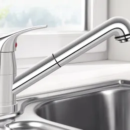 Set Blanco Edelstahlspüle DANA 6 + Armatur DARAS-S mit Brause / Glänzendes Chrom