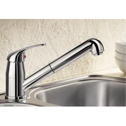 Set Blanco Edelstahlspüle DANA 6 + Armatur DARAS-S mit Brause / Glänzendes Chrom