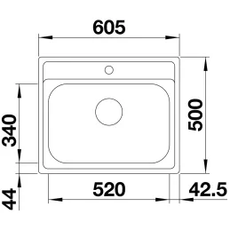 Set Blanco Edelstahlspüle DANA 6 + Armatur MIDA / Glänzendes Chrom