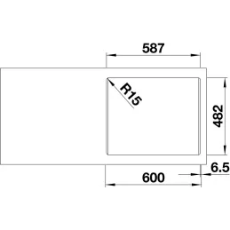 Set Blanco Edelstahlspüle DANA 6 + Armatur MIDA / Glänzendes Chrom