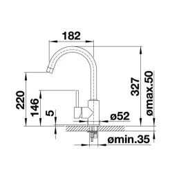 Set Blanco Edelstahlspüle DANA 6 + Armatur MIDA / Glänzendes Chrom