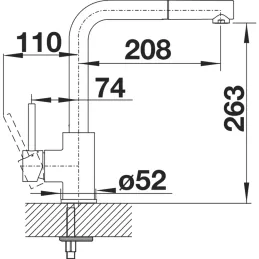 Set Blanco Edelstahlspüle DANA 6 + Armatur MILA / Glänzendes Chrom
