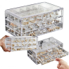 
Haben Sie es satt, dass Ihr Schmuck verloren geht, sich verheddert und beschädigt wird? Wir stellen Ihnen den UNIQUE / Transparent Jewellery Organiser vor - eine elegante, praktische und stilvolle Lösung, die Sie auf den ersten Blick lieben werden.
Dieser Organizer ist nicht nur eine gewöhnliche Schmuckschatulle. Er ist ein Meisterwerk an Design und Funktionalität, das Ihnen helfen wird, Ihren Schmuck sicher, übersichtlich und griffbereit aufzubewahren.
1. Perfekte Organisation - 72 Fächer für Ihre Schätze
Sie werden nie wieder nach dem richtigen Ring oder Ohrring suchen müssen. Der Organizer bietet 72 speziell entworfene Fächer, die ideal für die Aufbewahrung von Ringen, Ohrringen, Broschen und anderem kleinen Schmuck sind. Jedes Stück hat seinen Platz, und Sie sparen Zeit und Nerven.
2. Kompakte Größe - viel Platz, ohne zu viel Raum einzunehmen
Mit den Maßen 24 x 13,5 x 11 cm ist dieser Organizer geräumig genug, um Ihre gesamte Schmucksammlung aufzunehmen, und gleichzeitig kompakt genug, um auf Ihrem Nachttisch, Schminktisch oder in Ihrem Kleiderschrank Platz zu finden.
3. Transparentes Design - stilvoll und praktisch zugleich
Dank des transparenten Designs haben Sie sofort den Überblick, was sich wo befindet. Kein mühsames Öffnen und Durchsuchen von Schubladen mehr. Außerdem fügt sich der minimalistische und moderne Look perfekt in jede Einrichtung ein.
4. Ein einzigartiges Geschenk für jede Frau
Sie suchen ein Geschenk, das praktisch und stilvoll ist und immer gut ankommt? Der UNIQUE Schmuckorganisator ist das perfekte Geschenk für Ihre Mutter, Schwester, Freundin oder Partnerin. Sein elegantes Design und seine hohe Funktionalität machen ihn zu einem Geschenk, das jede Frau zu schätzen weiß.
5. Qualität, die lange hält
Dieser Organizer ist aus langlebigen und hochwertigen Materialien gefertigt, die eine lange Lebensdauer garantieren. Ihr Schmuck wird sicher und vor Staub, Beschädigung oder Verlust geschützt sein.
Die Verwendung des Organizers ist einfach und intuitiv:
- In drei Schubladen können Sie Ihren Schmuck nach Art, Farbe oder Anlass unterteilen.
- 72 Fächer sorgen dafür, dass jedes Stück seinen Platz findet - ob winzige Ohrringe, massive Ringe oder zarte Broschen.
- Dank der transparenten Oberfläche finden Sie schnell, was Sie brauchen, ohne unnötig zu suchen.