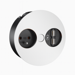 Steckdose Twister + USB / Weiß