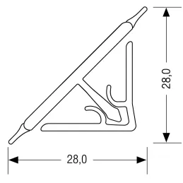 Dichtungsleiste KRONOSPAN K206 PE / Porterhouse Walnuss