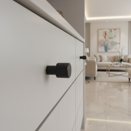 Knopf INDUST I. / Schwarz matt