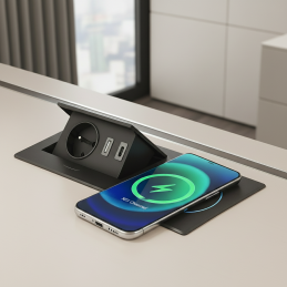 Kippbare Steckdose 1x230V +...