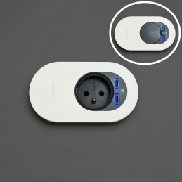 Steckdose ORBIT 1x 230V +...