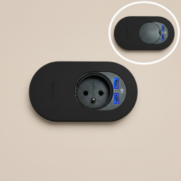 Steckdose ORBIT 1x 230V +...