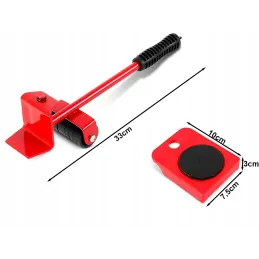 Set zum Verschieben von Möbeln und Geräten / Rot