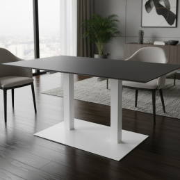 Tischfuß URBAN DUO / Weiß matt