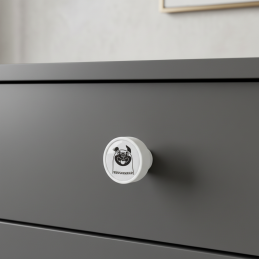 Holzknopf ARSIA / Weiß -...