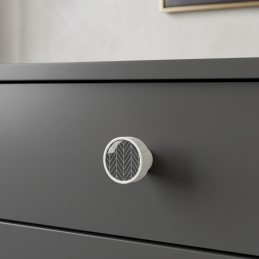 Holzknopf ARSIA/ Weiß -...