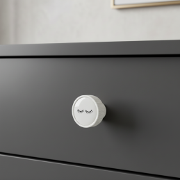 Holzknopf ARSIA / Weiß -...