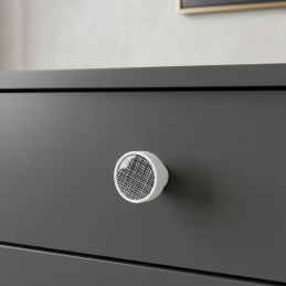 Holzknopf ARSIA / Weiß -...