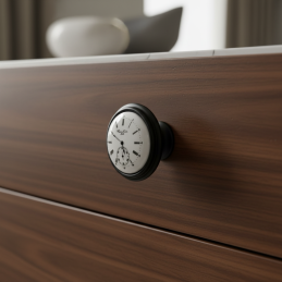 Knopf CLOCK / Schwarz