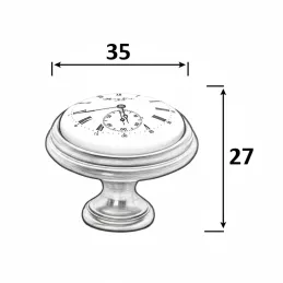 Knopfgriff VIAMO CLOCK / Schwarz