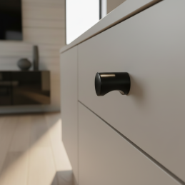 Knopf LIVIA / Schwarz matt