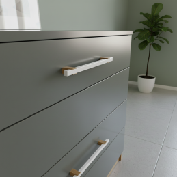 Holzgriff LEO / Weiß -...