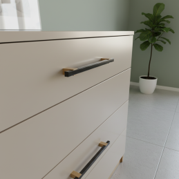 Holzgriff LEO / Schwarz -...