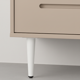 Möbelbein GLOBAL / Weiß matt