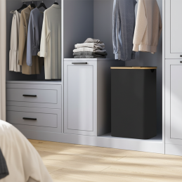 Wäschekorb SOFT 90L / Schwarz