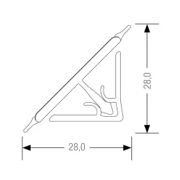 Dichtungsleiste PFLEIDERER DELTA / Eiche Artisan