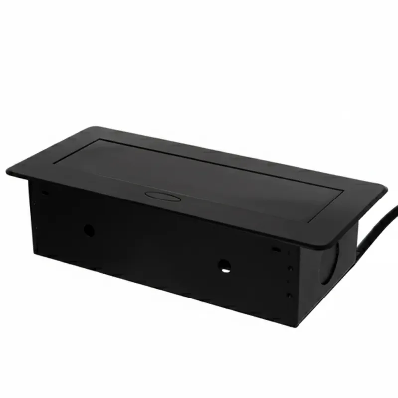 Modero Klappbare elektrische Steckdose MODERO SCHUKO 3x230V / Schwarz matt